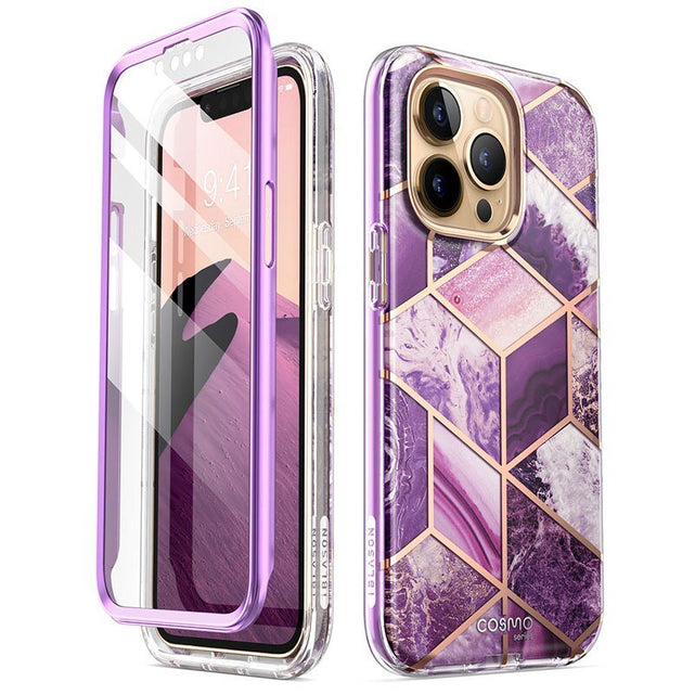 Redpepper iPhone 13 Pro Cover con Vetro Effetto Marmo
