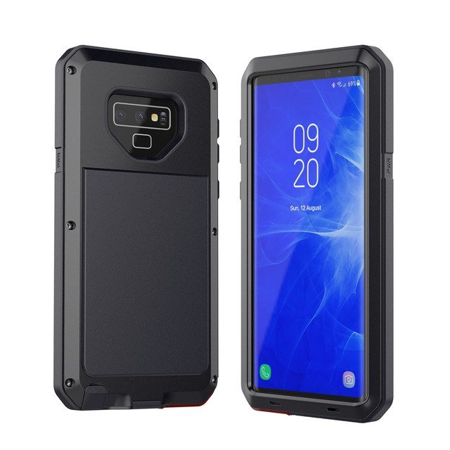 Redpepper Galaxy Cases cover Note 9 custodia alluminio antiurto nera