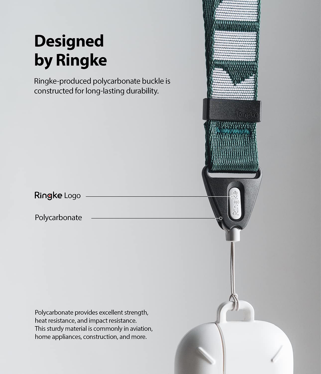 Ringke Strap tracolla nylon Peacock Green regolabile