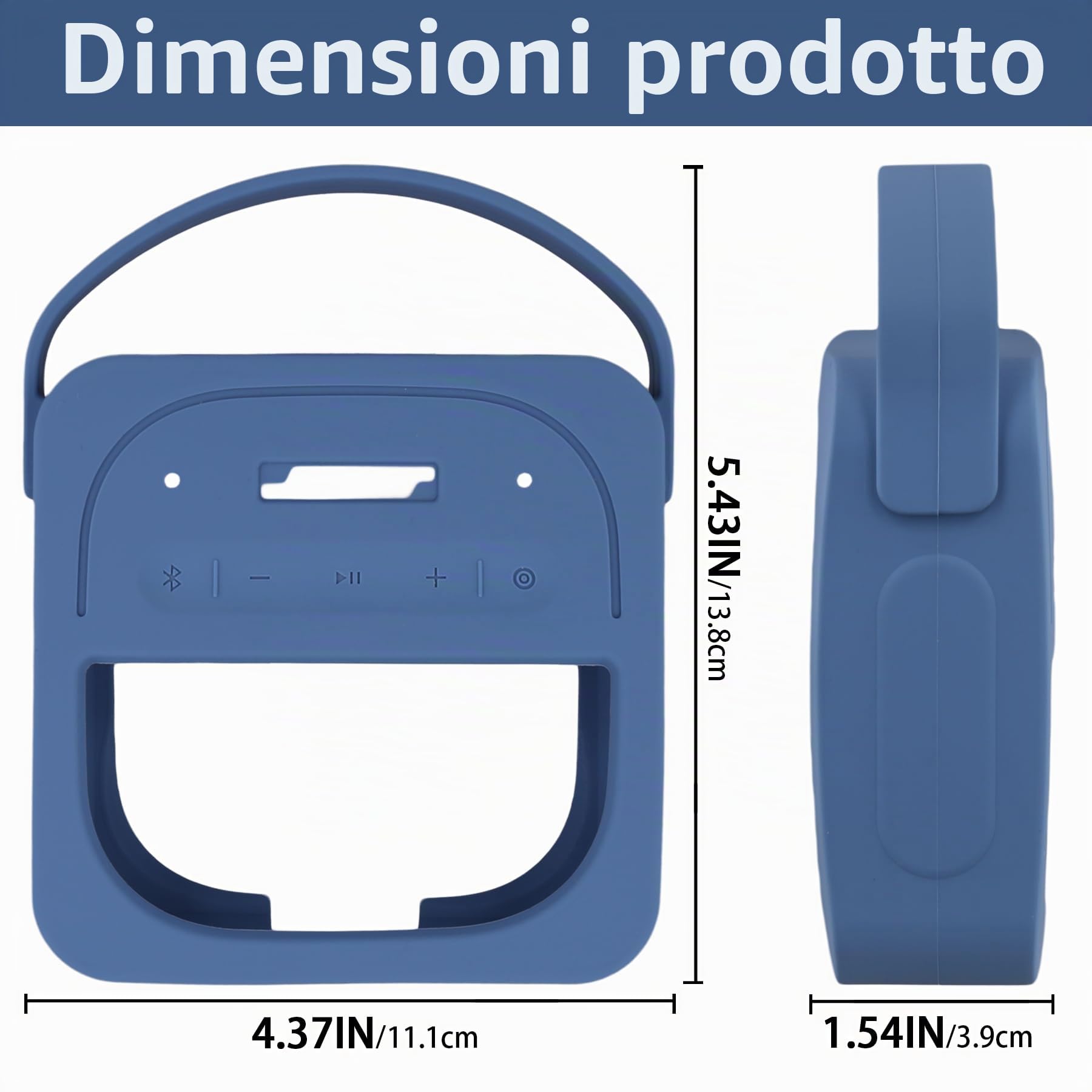 Aenllosi Speaker Case Cover Bose SoundLink Micro 2 Blu Silicone