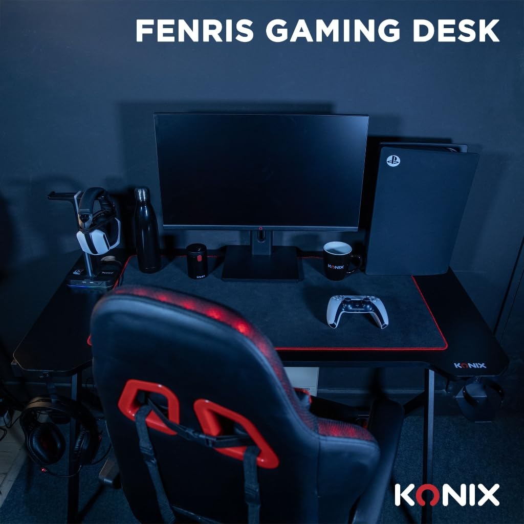 Konix Fenris Scrivania Gaming 120x60 cm Nera a Y