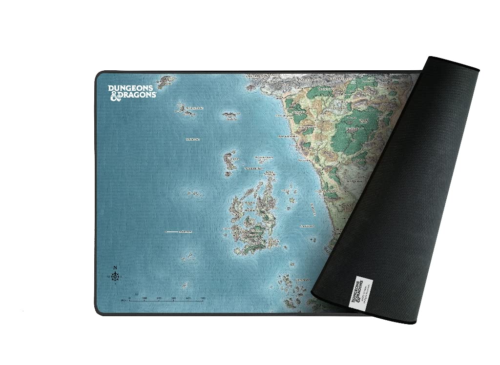 Konix Mouse Pads tappetino gaming XXL 80x46 cm Dungeons Dragons Faerun