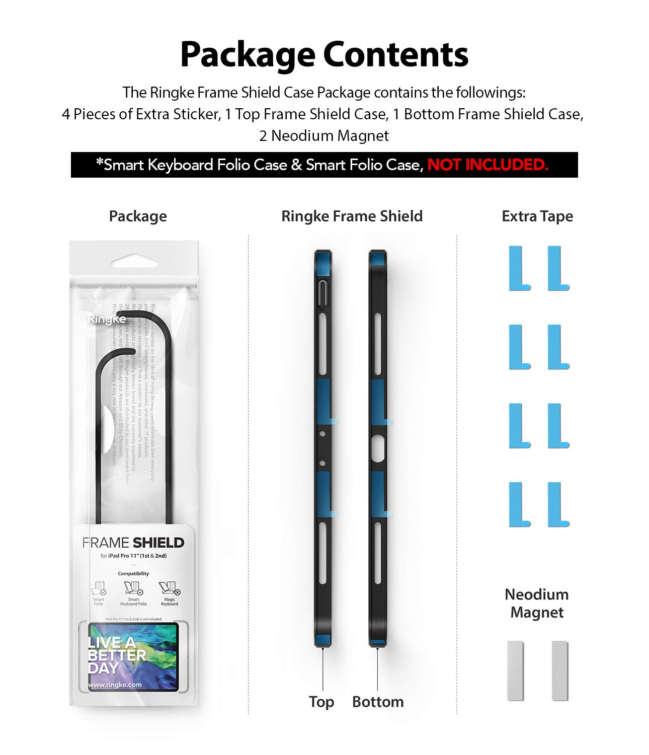 Ringke Full Frame Styling cornice iPad Pro 11 nero opaco