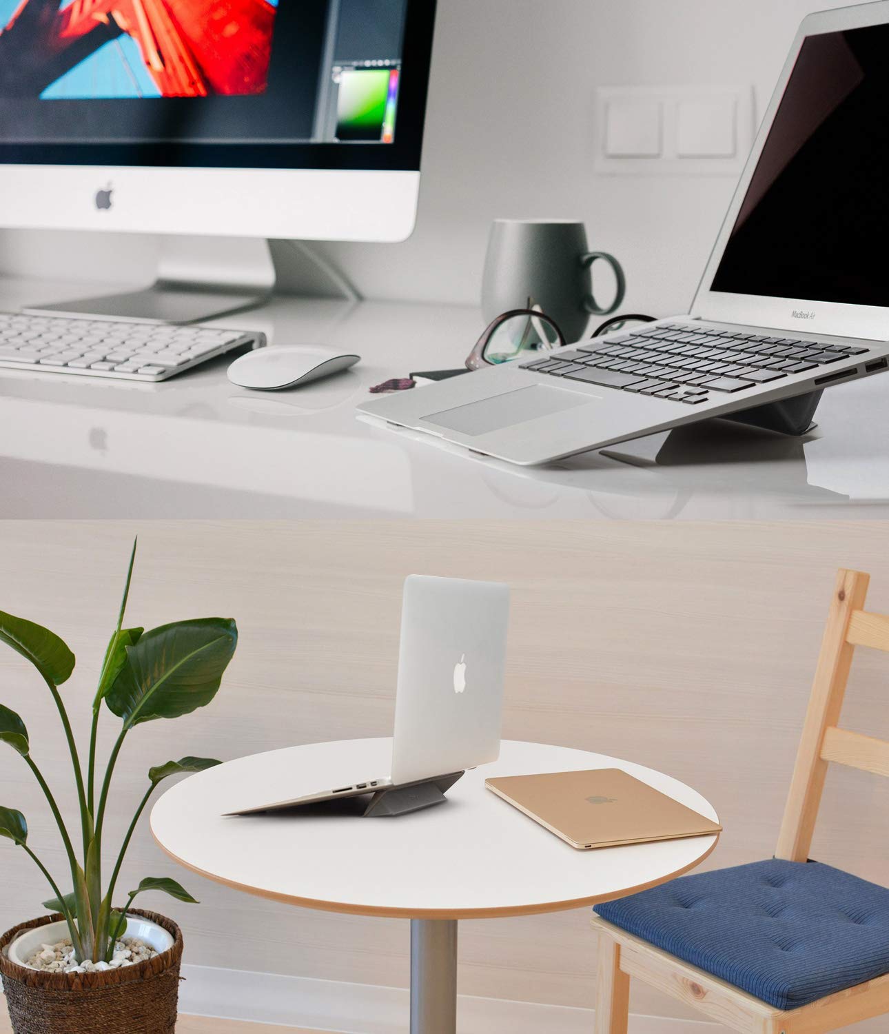Ringke Stand Supporto Laptop Grigio Adesivo Sottile
