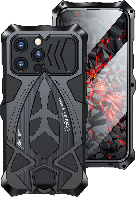 Redpepper iPhone 14 Cover Bumper Metallo Antiurto con Vetro