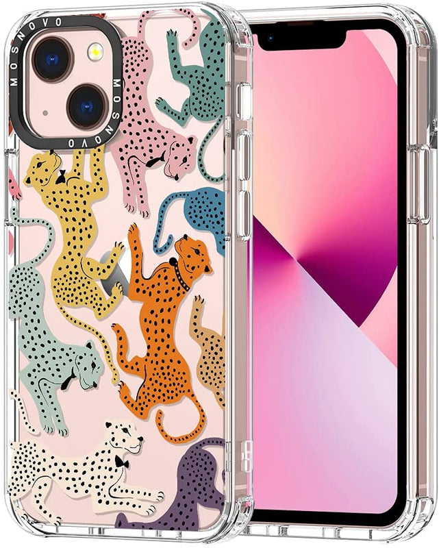 Redpepper Apple Cases iPhone 13 Mini cover leopardo trasparente slim