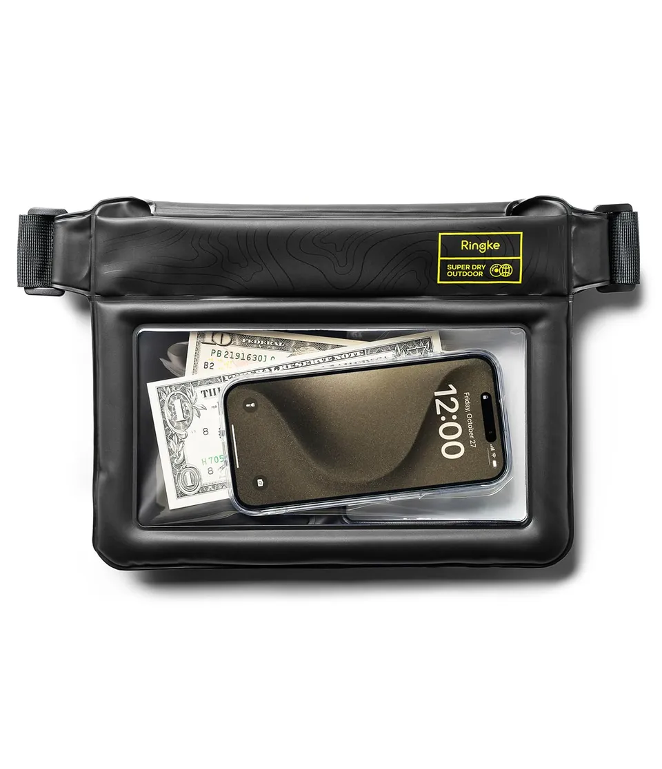 Ringke Waterproof Pouch IPX8 borsa impermeabile telefono nera tracolla