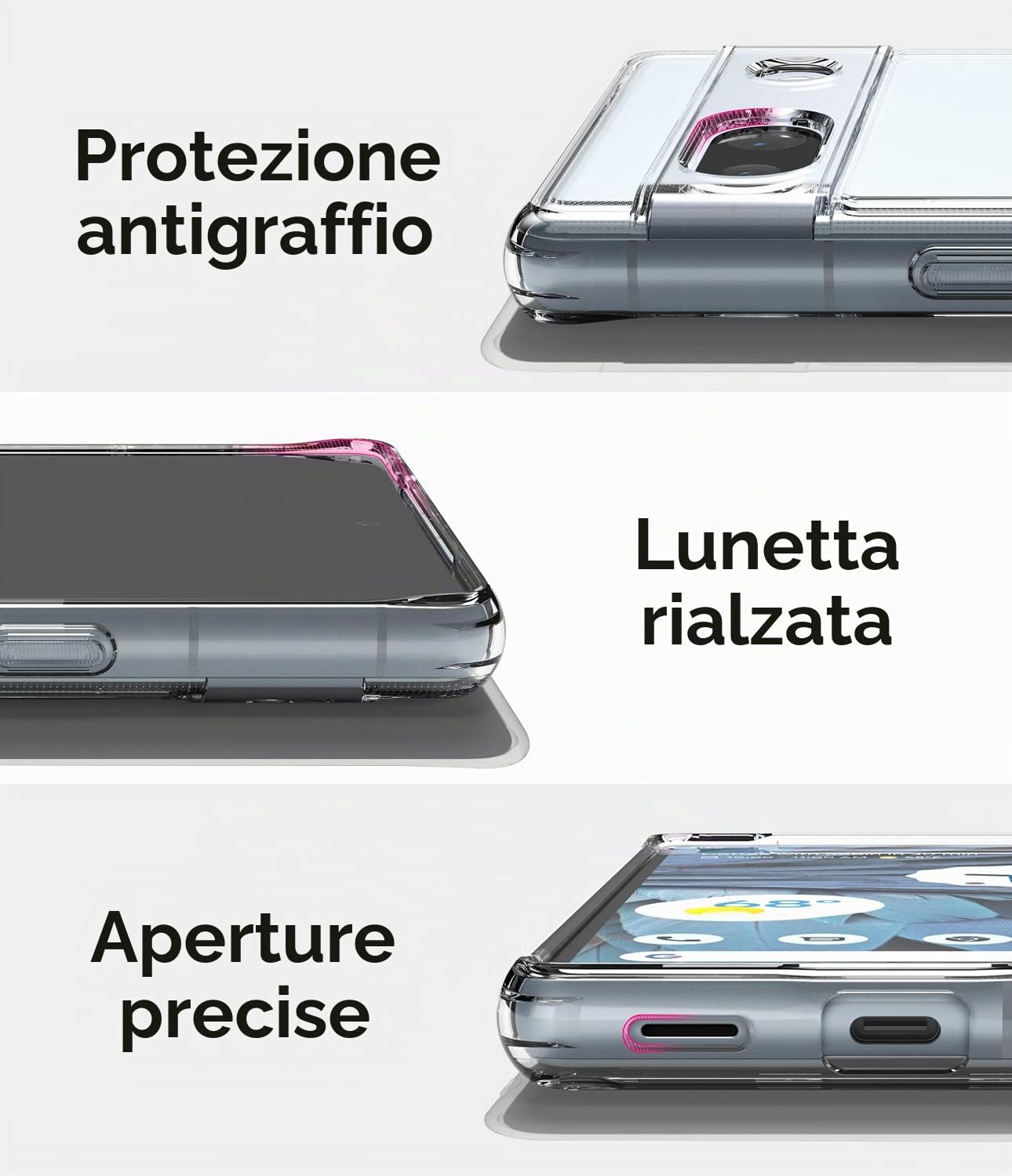 Ringke Fusion Cover Pixel 7a Clear Trasparente Antiurto