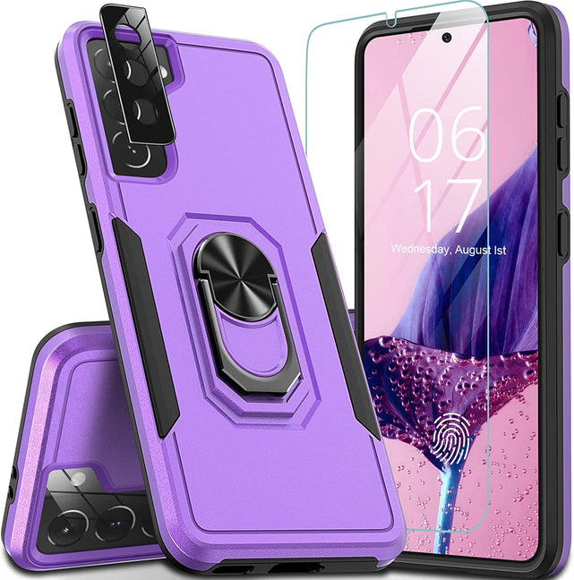 Redpepper Galaxy S21 5G cover anello stand vetro 9H