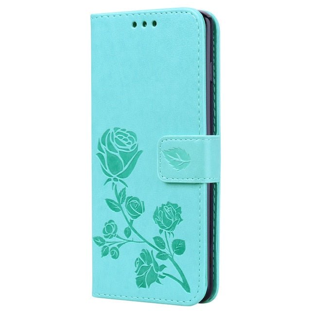 Redpepper Galaxy S10e Custodia Flip Pelle Fiori Rosa Portafoglio