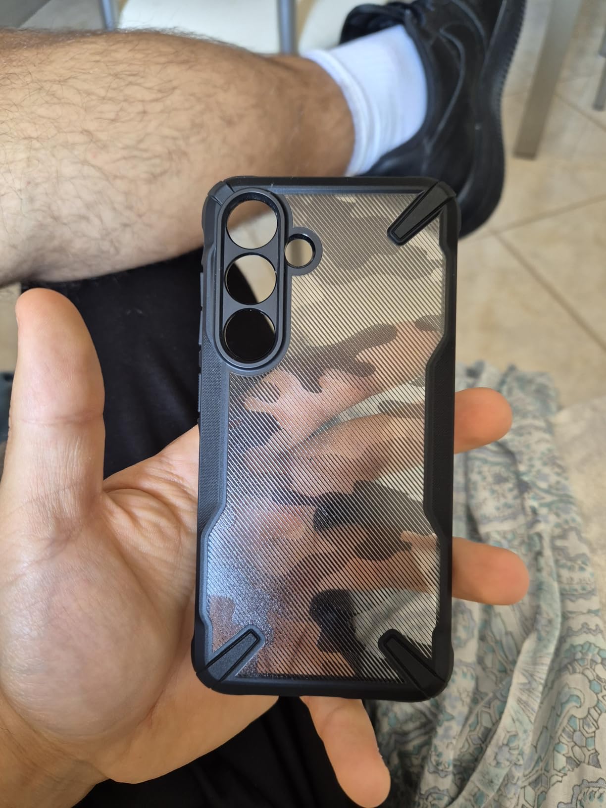 Ringke Fusion-X Cover Galaxy S25 Mimetica Camo Black