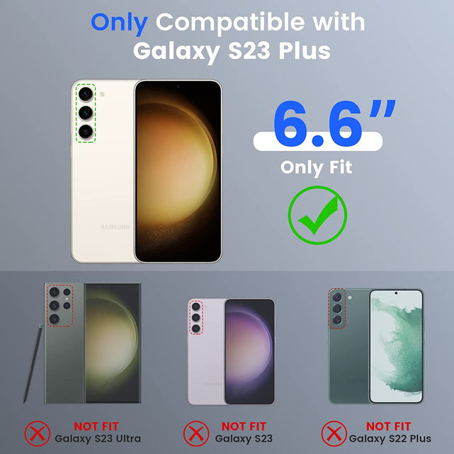 Redpepper Galaxy S23 Plus Cover Verde con Stand e Copri Fotocamera