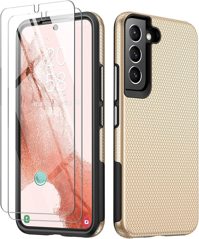 Redpepper Galaxy S22 Custodia nera + 2 vetri antishock