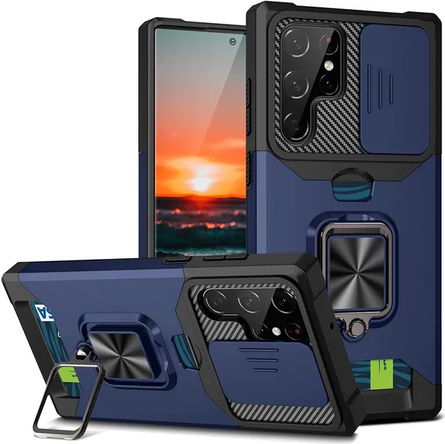 Redpepper Galaxy Cases S22 Ultra Cover Antishock Anello Carte