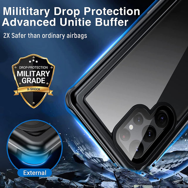Redpepper Galaxy S22 Ultra cover impermeabile IP68 trasparente rugged