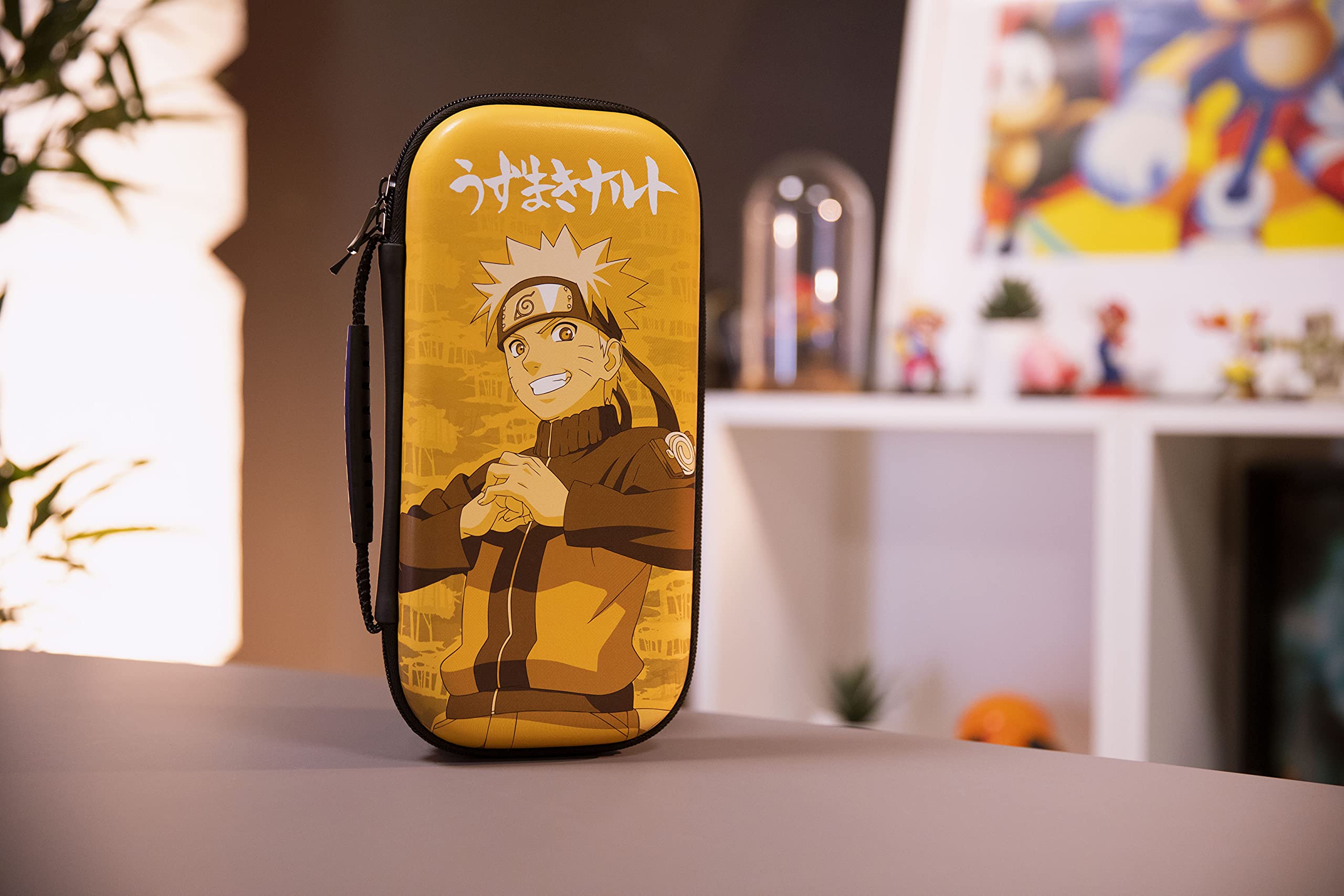 Konix Bags custodia Switch Naruto Giallo 8 giochi 26 cm