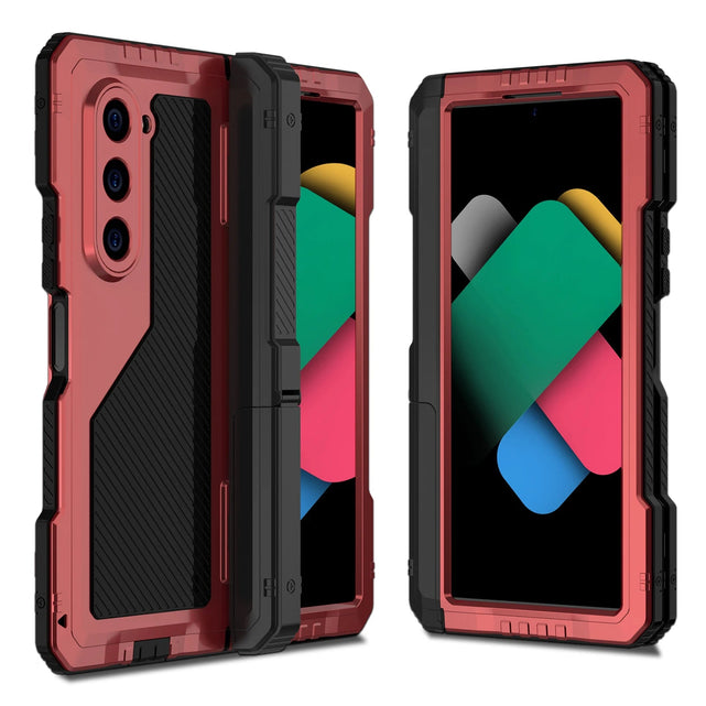 Redpepper Galaxy Cases Z Fold 6 custodia metallo con S Pen e stand