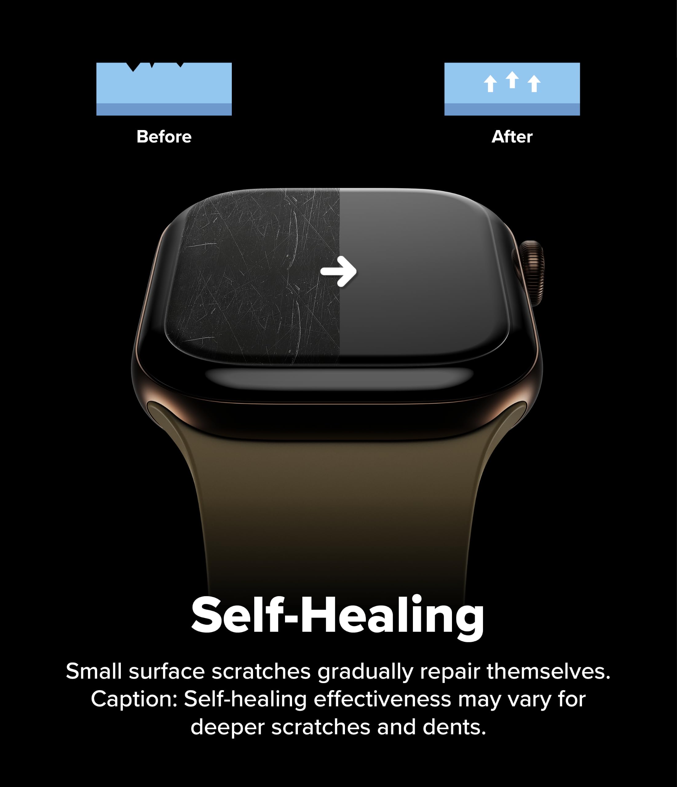 Ringke Dual Easy Pro Pellicola Apple Watch 12 42mm Trasparente