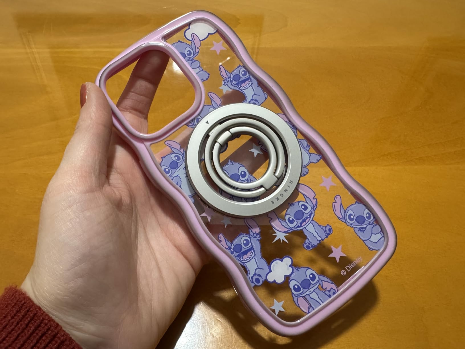 Ringke Ring Anello Magnetico Smartphone Argento Stand Presa N52