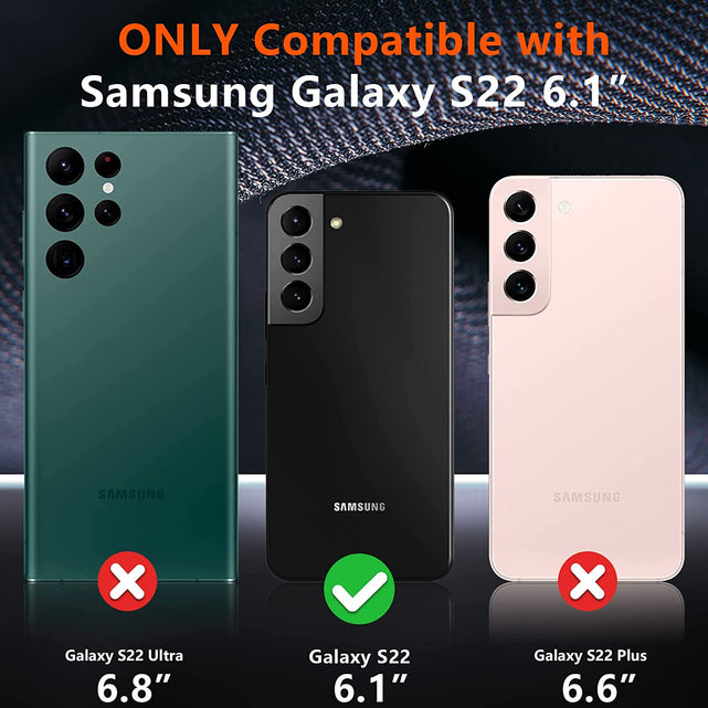 Redpepper Galaxy Cases Galaxy S22 Cover Nera con 2 Vetri