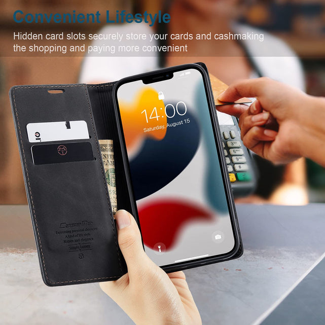Redpepper iPhone 13 Pro Max Custodia Wallet Pelle con Stand