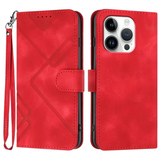 Redpepper Apple Cases cover iPhone 16 Pro pelle portafoglio con supporto