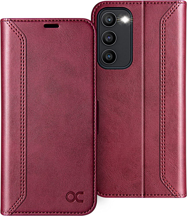 Redpepper Galaxy Cases S23 Plus cover portafoglio pelle nera RFID