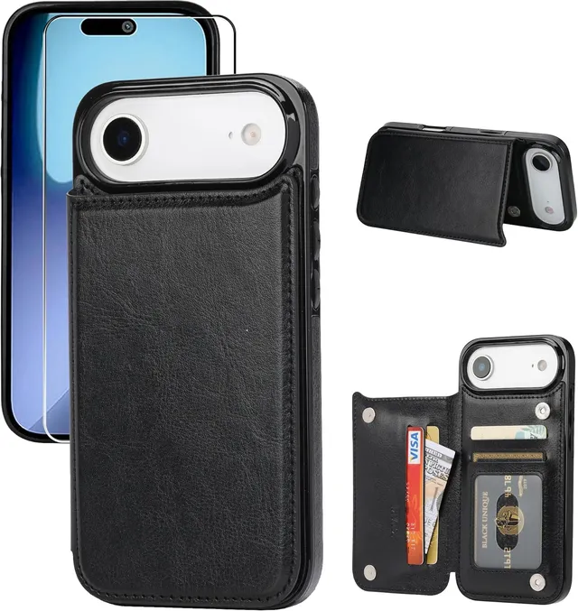 Redpepper iPhone 17 Air Custodia Pelle con Stand e Porta Carte