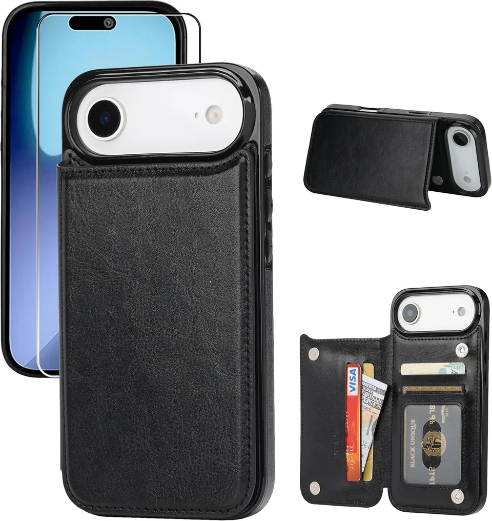 Redpepper iPhone 17 Air Custodia Pelle con Stand e Porta Carte