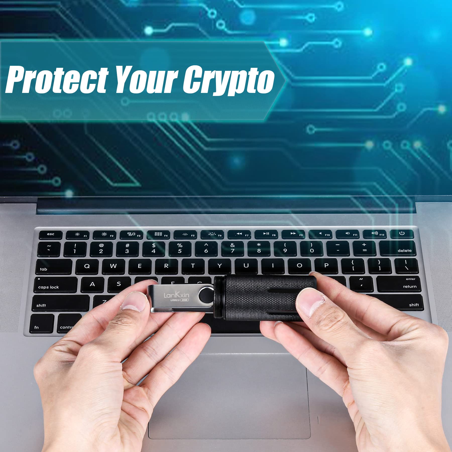 Aenllosi SSD Case custodia alluminio Ledger Nano S nero antiurto