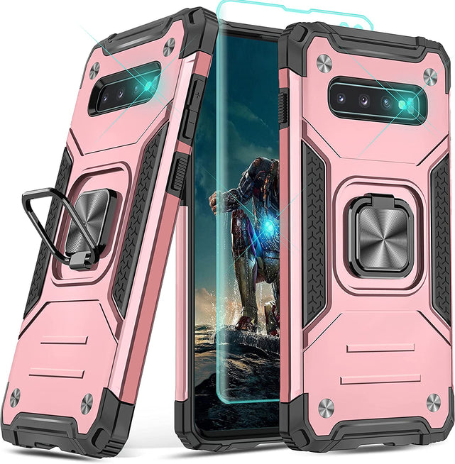 Redpepper Galaxy S10 Plus Cover Antiurto con Stand Metallo