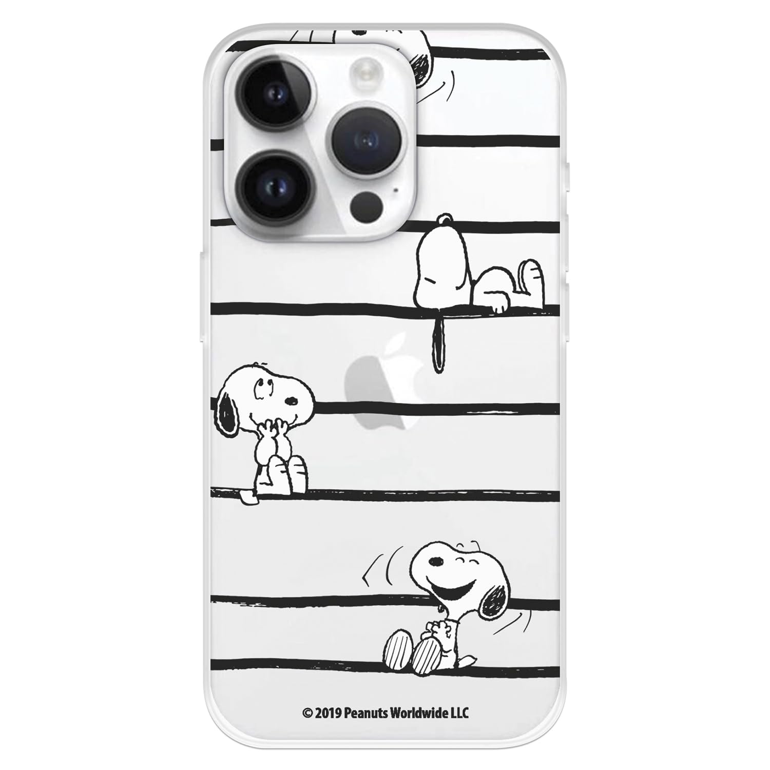 La Casa de las Carcasas cover iPhone 15 Pro Snoopy Stripes silicone