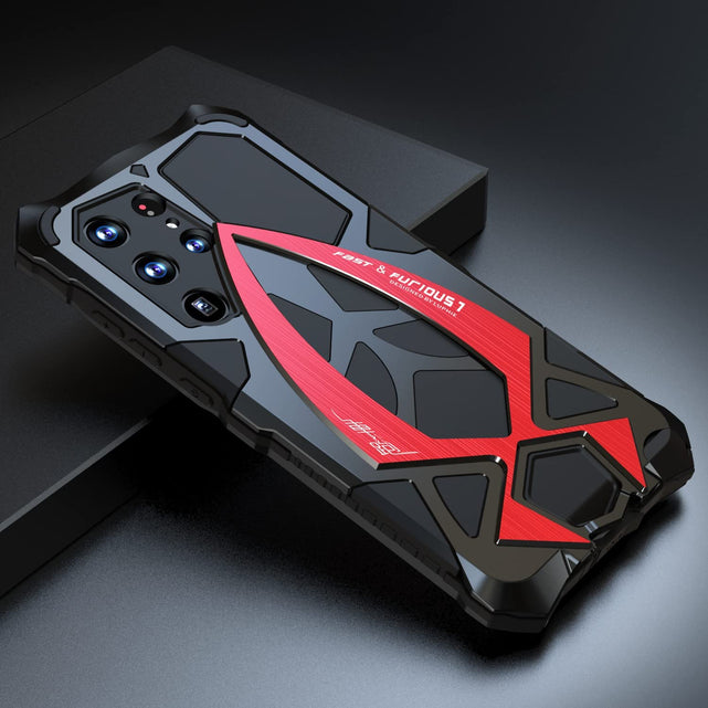 Redpepper Galaxy Cases S23 Ultra cover armor metallo nera