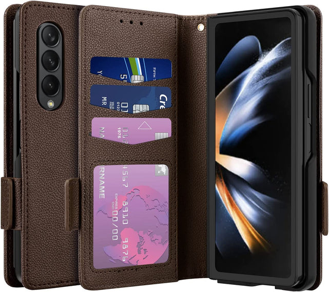 Redpepper Galaxy Z Fold 4 Portafoglio Pelle Nero Stand