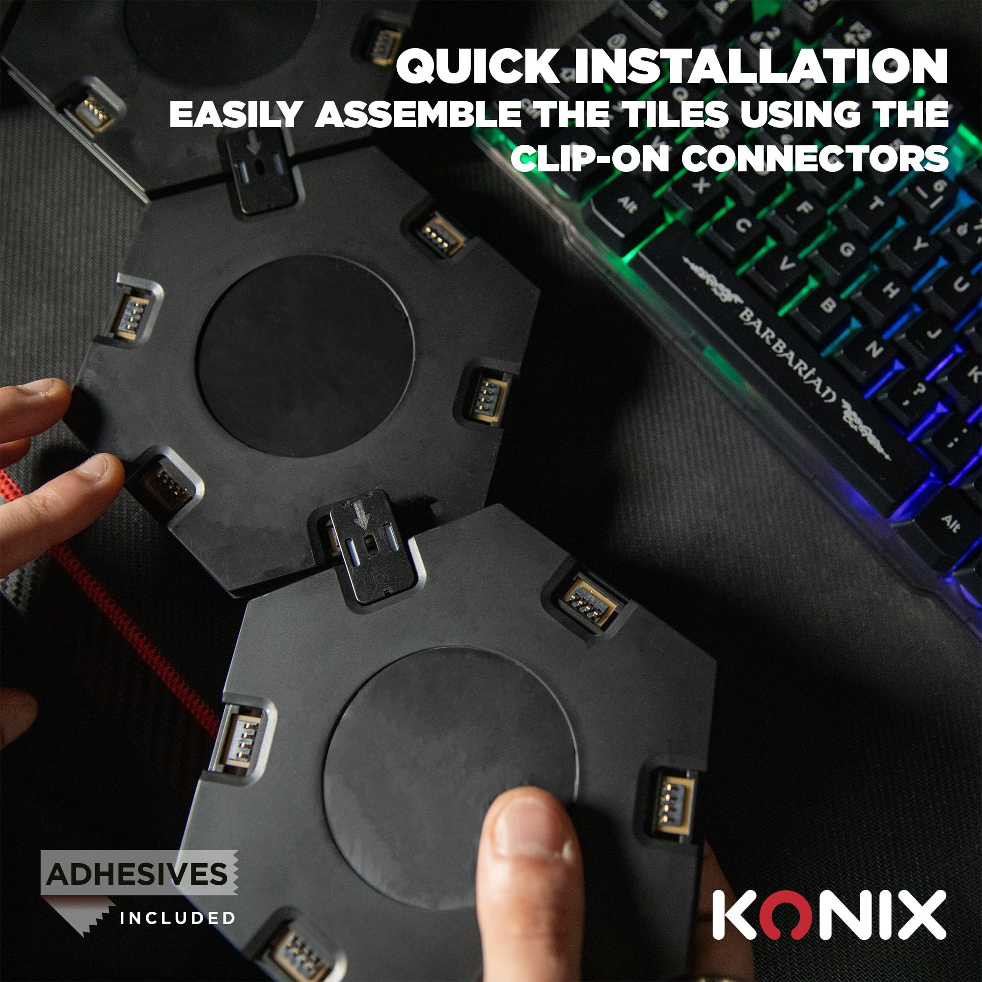 Konix Drakkar Inferno set LED gaming RGBIC 13,2x15,1 cm