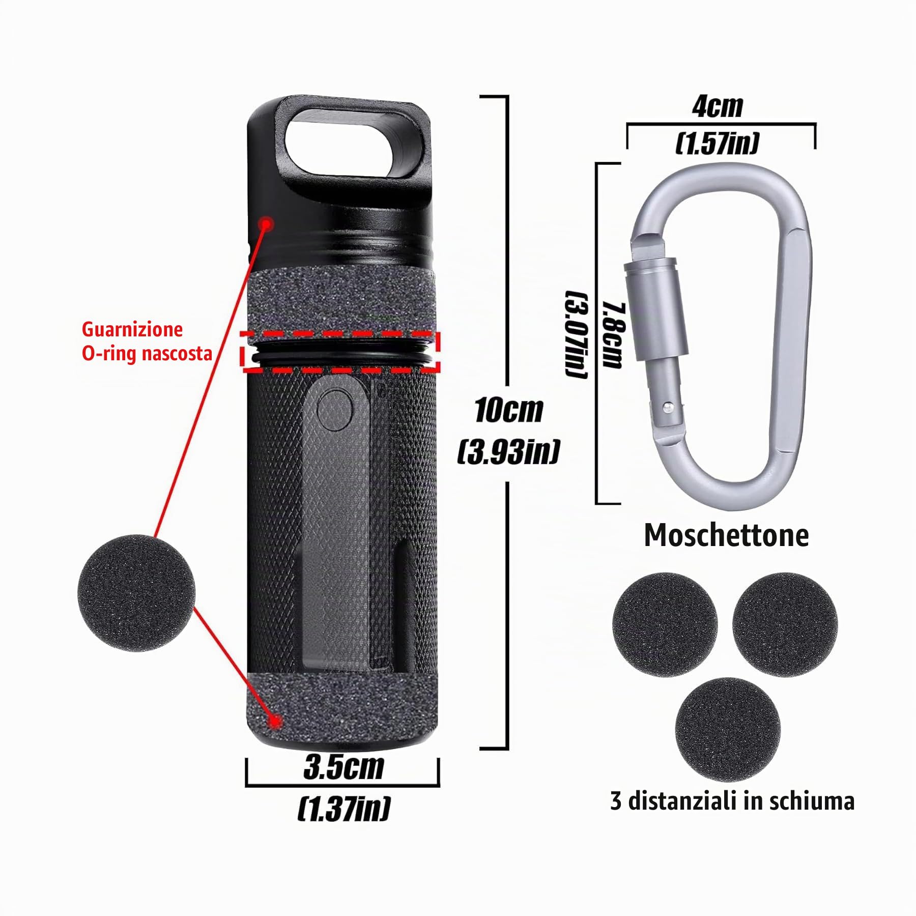 Aenllosi SSD Case custodia alluminio Ledger Nano X nero antiurto