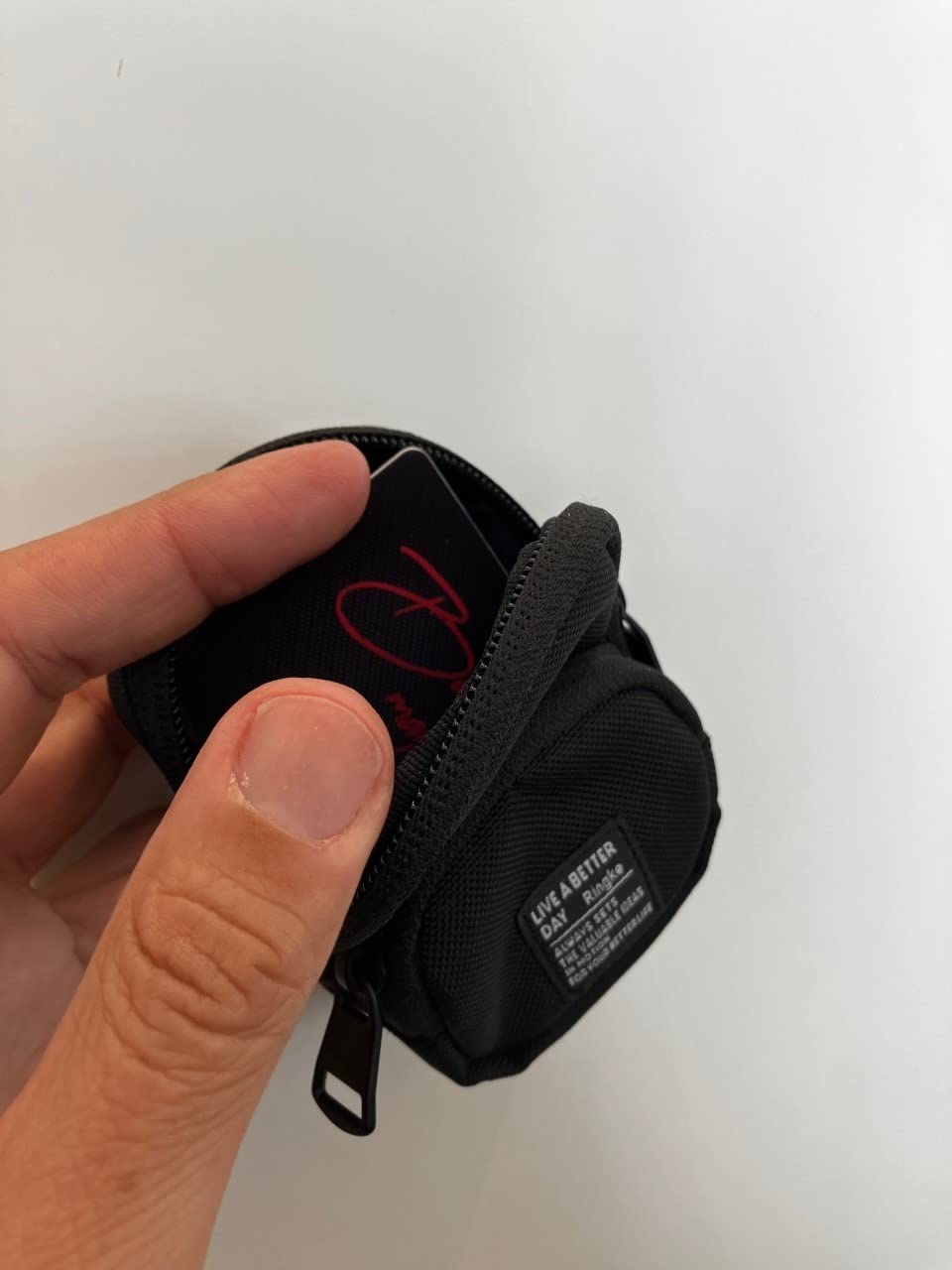 Ringke Mini Pouch Two Pocket Pochette Nylon Black AirPods