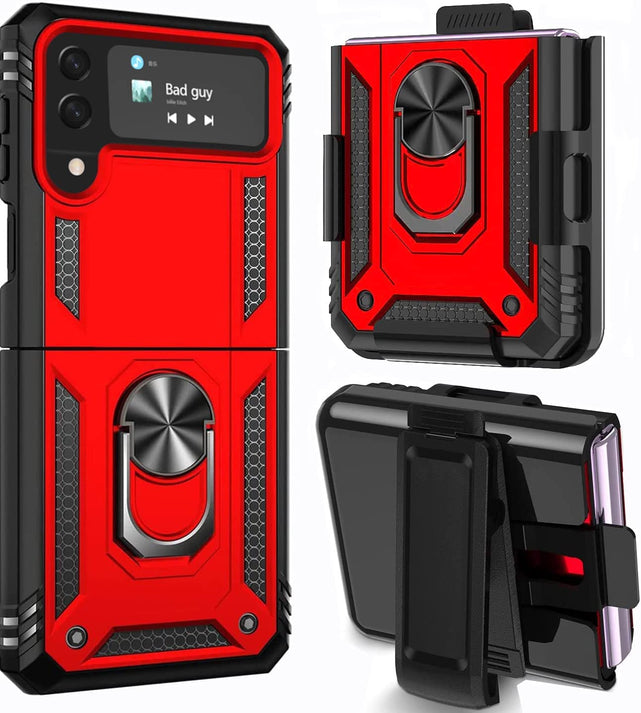 Redpepper Galaxy Z Flip 4 custodia kickstand viola antiurto