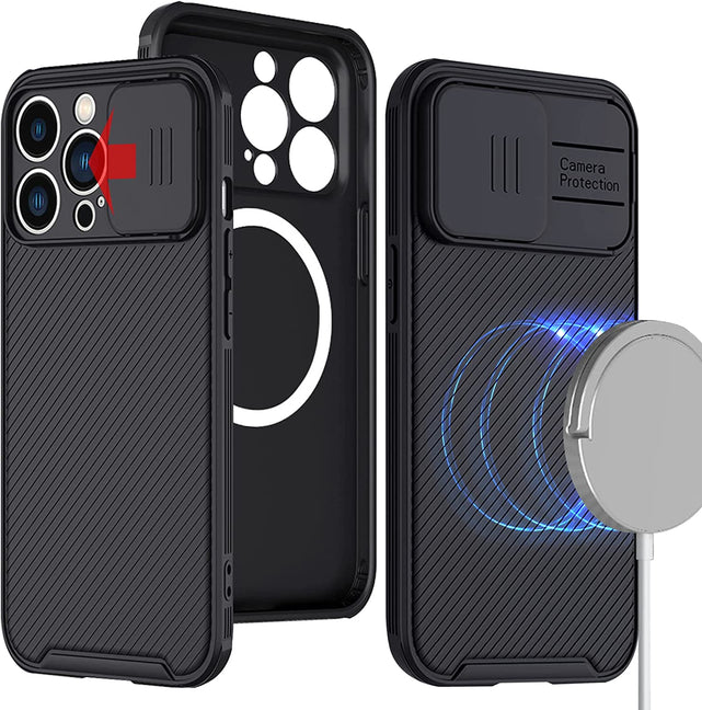Redpepper iPhone 14 Pro cover slide con copriobiettivo nera