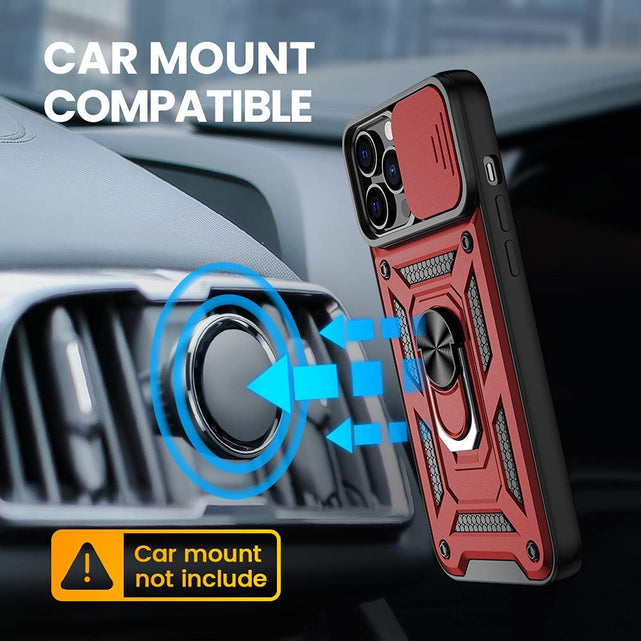 Redpepper Apple Cases 13 Pro Max Cover con Anello e Camera