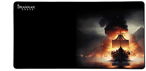 Konix Drakkar Heidrun Tappetino Gaming XXL 90x46 Nero