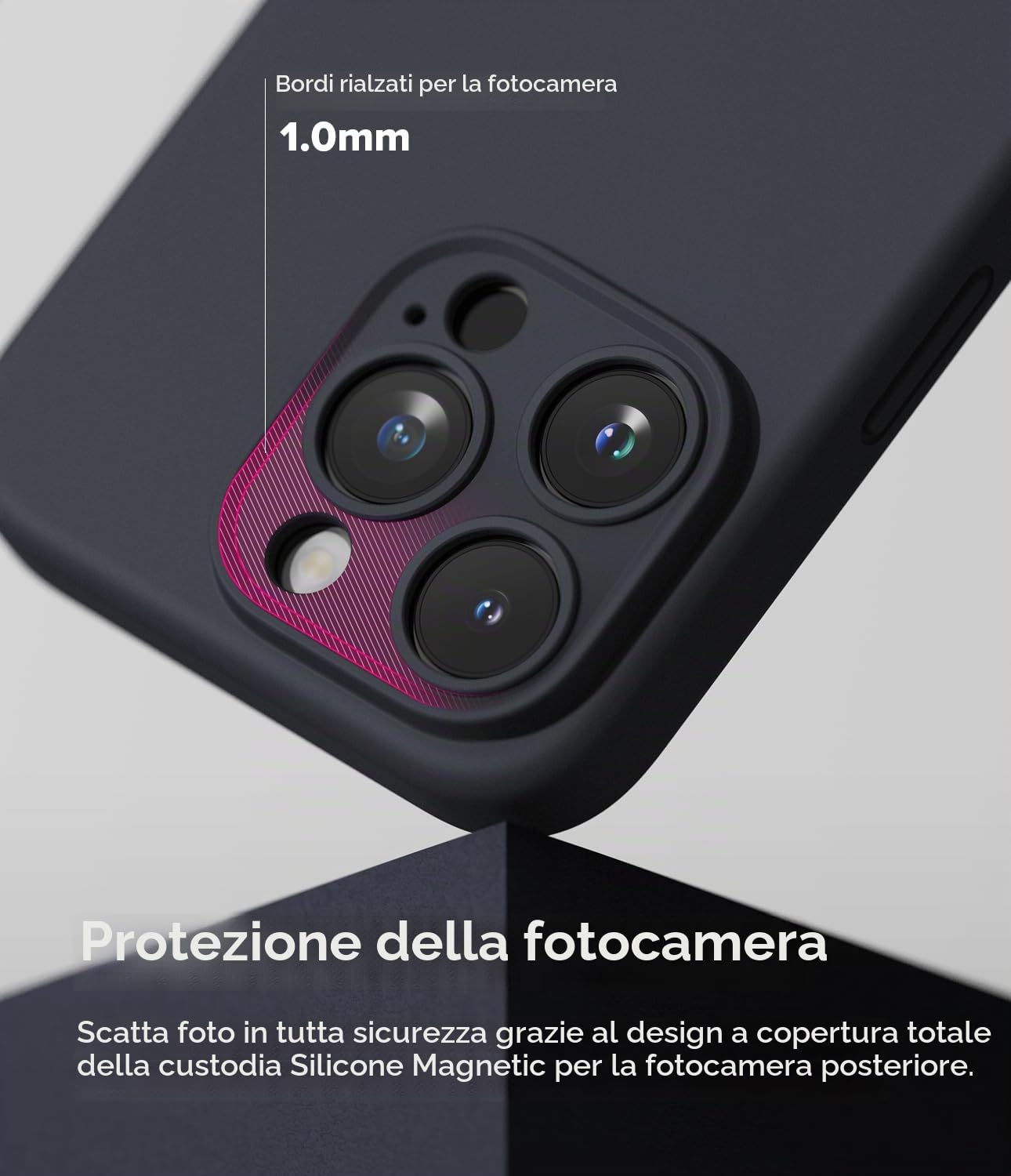 Ringke Silicone Magnetic cover iPhone 15 Pro Deep Blue magnetica