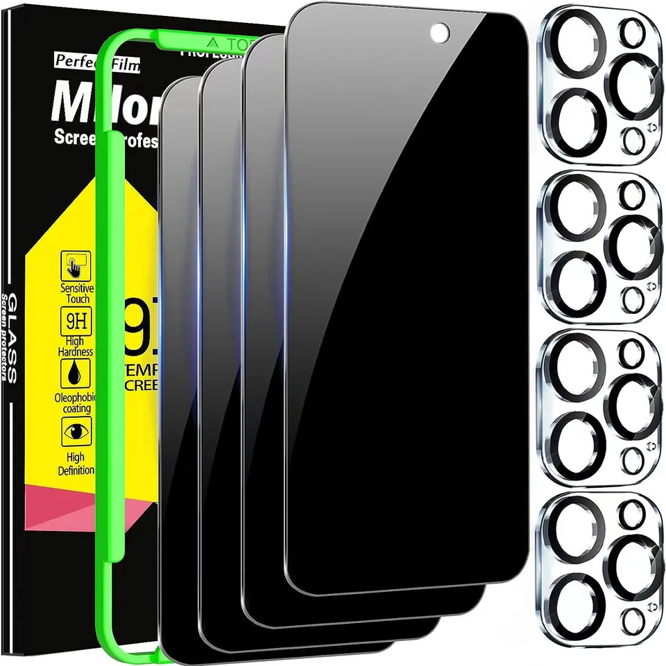 Redpepper iPhone 15 Pro Max Pellicola Privacy Vetro 9H 6,7" 8Pz