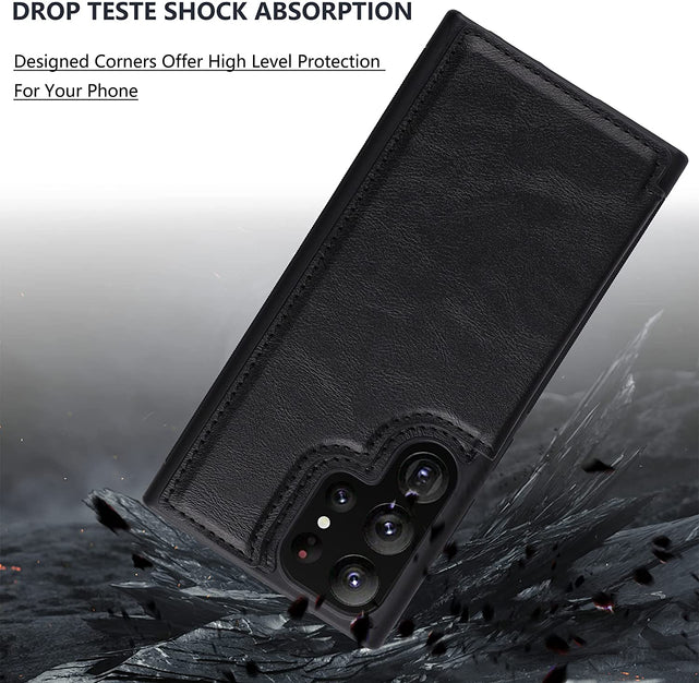 Redpepper Galaxy Cases S23 Ultra portafoglio pelle nero
