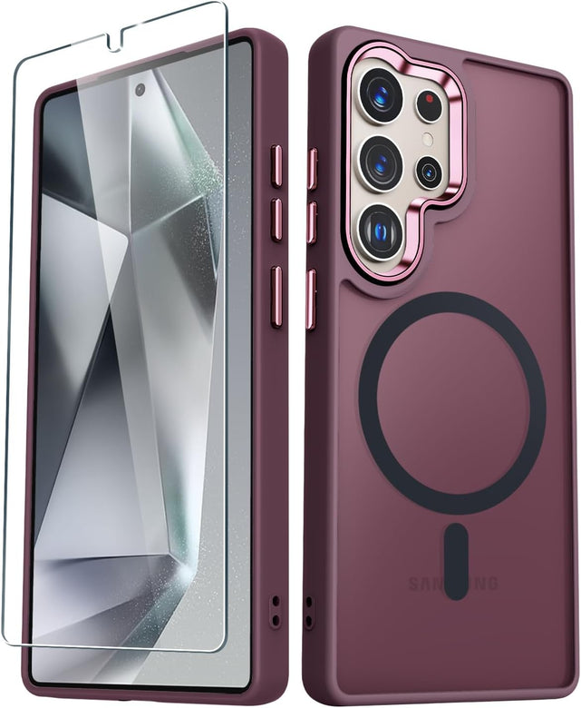 Redpepper Galaxy S25 Ultra cover magnetica rosa opaca MagSafe