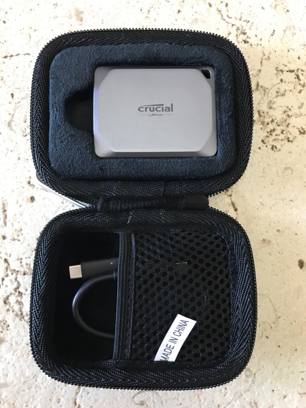 Aenllosi SSD Case custodia Crucial X9/X10 Pro nero EVA
