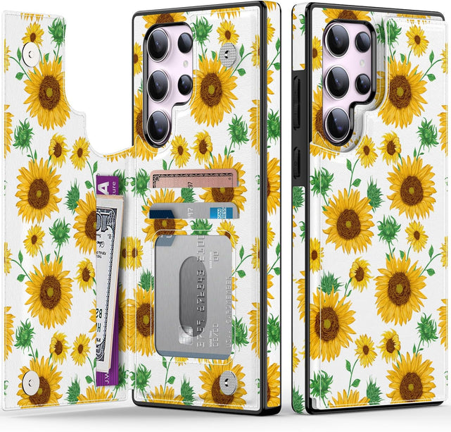 Redpepper Galaxy S25 Ultra Custodia Pelle Fiori Portafoglio