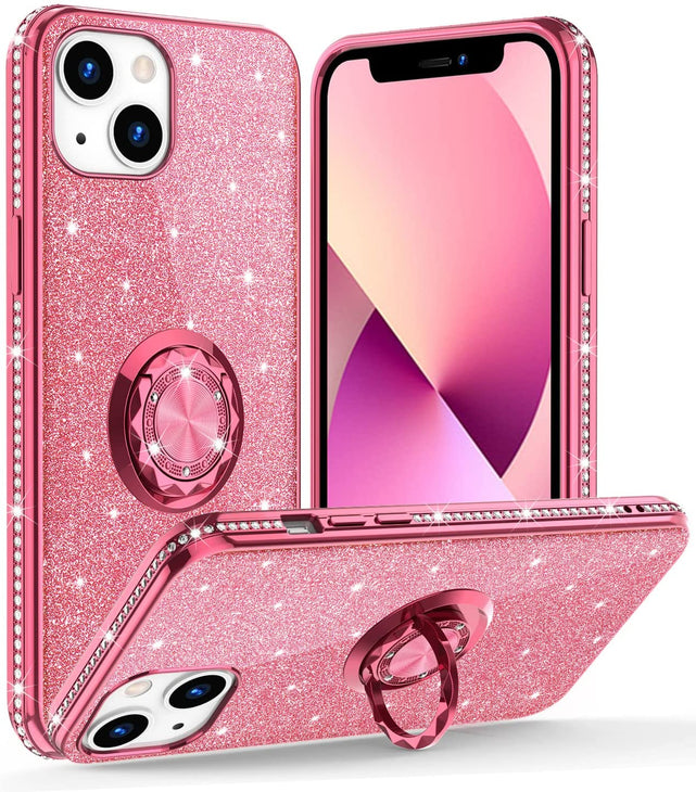 Redpepper Apple Cases iPhone 13 cover glitter con anello