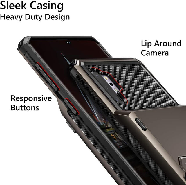 Redpepper Note 10 Plus cover portafoglio 4 carte armor