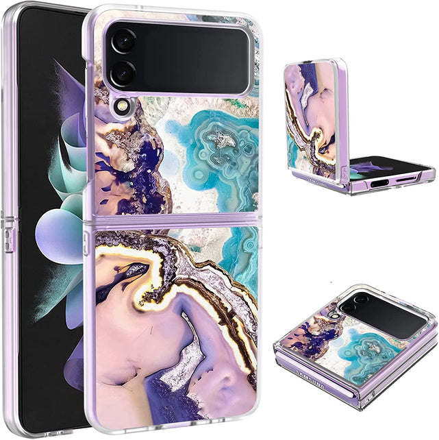 Redpepper Galaxy Z Flip 4 cover trasparente cuore rosa slim